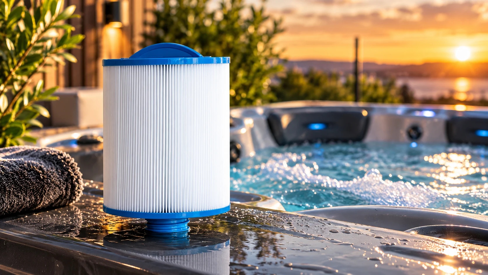 Großer Whirlpool mit mehreren Sitzplätzen